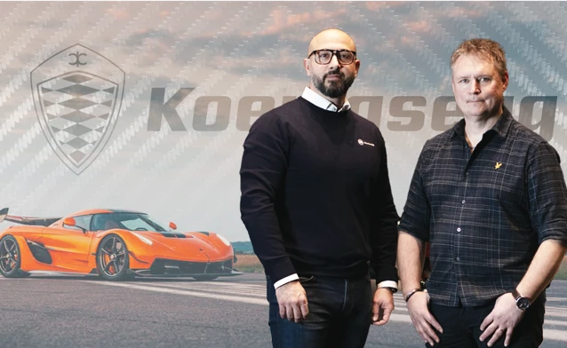 Hossein Mohaddes, Sales and Partner Manager at Monitor ERP and Mikael Melander, Senior ERP System Specialist at Koenigsegg