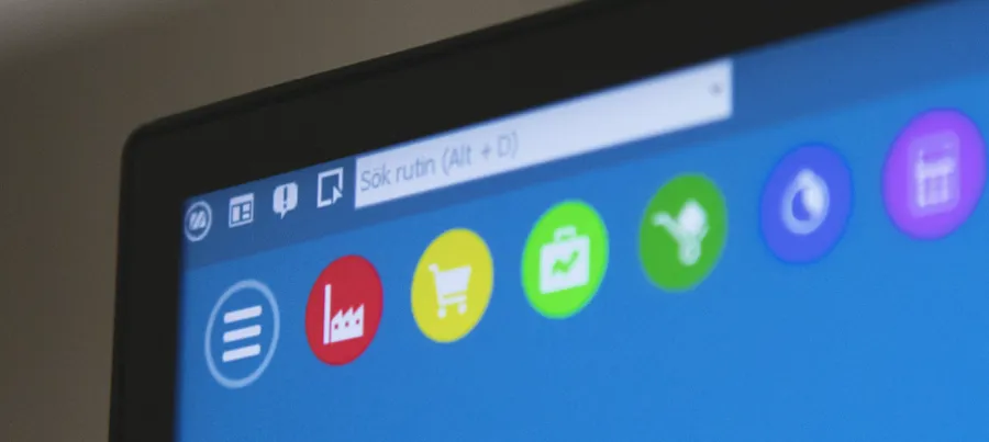 Tietokone jossa näkyy moduulien ikonit.