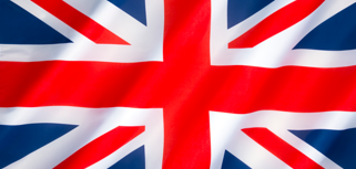 A close up of the british flag.