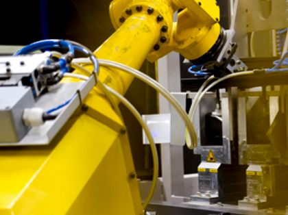 A machine that is working on some kind of thing.
