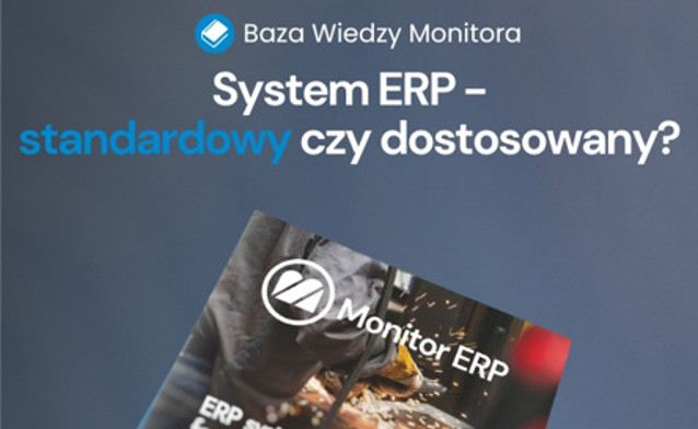 Okładka magazynu z logiem Monitor ERP.