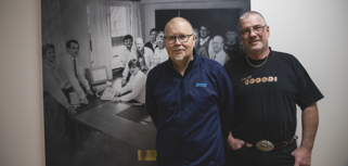 Kenneth Jansson och Thomas Bodell, mångåriga arbetare på Monitor.