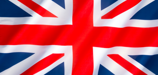 A close up of the british flag.