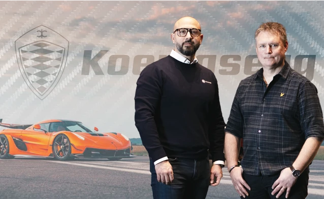 Hossein Mohaddes, Sales and Partner Manager at Monitor ERP and Mikael Melander, Senior ERP System Specialist at Koenigsegg