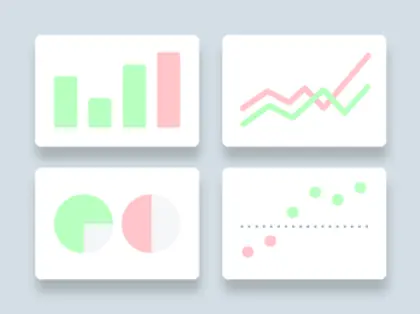 Charts and graphs, illustrating data analysis and insights.