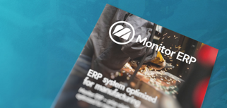 Brochure with a blue background