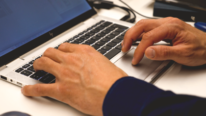 Person working on computer