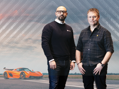 Hossein Mohaddes, Sales and Partner Manager at Monitor ERP and Mikael Melander, Senior ERP System Specialist at Koenigsegg
