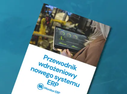 Okładka przewodnika wdrożeniowego systemu Monitor ERP.