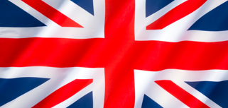 A close up of the british flag.