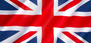 A close up of the british flag.