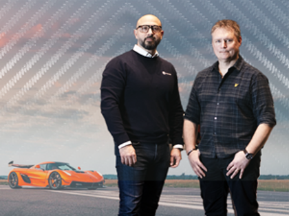 Hossein Mohaddes, Sales and Partner Manager at Monitor ERP and Mikael Melander, Senior ERP System Specialist at Koenigsegg