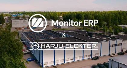 Harju Elekter logo ja Monitor ERP logo