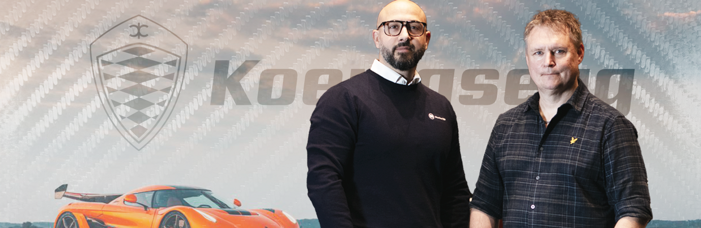 Hossein Mohaddes, Sales and Partner Manager at Monitor ERP and Mikael Melander, Senior ERP System Specialist at Koenigsegg