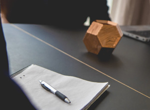 Table with notepad